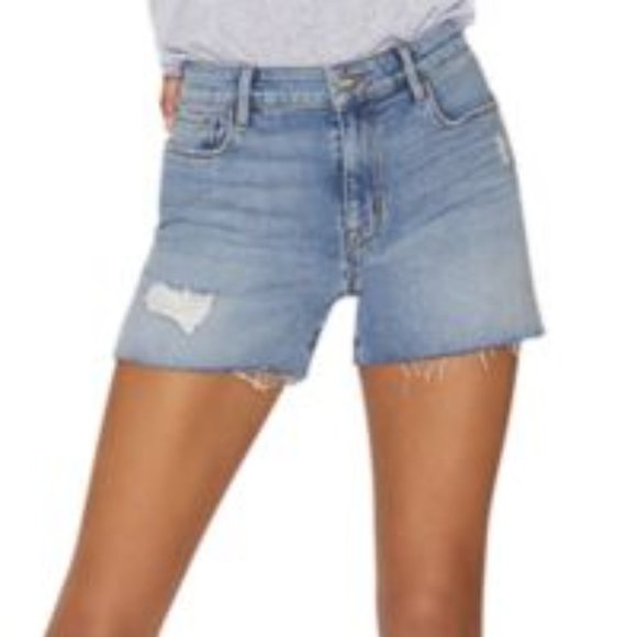 beach denim shorts